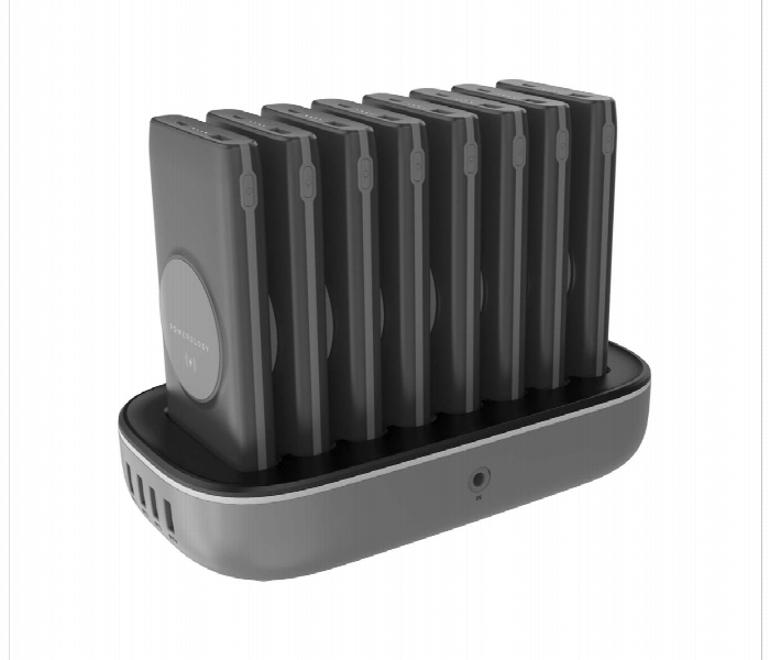 Powerology 8 In 1 Wireless Power Bank Station 10000Mah Black - Zoom Image 2