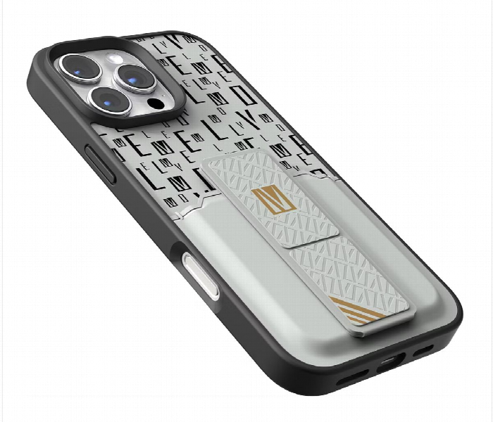 Levelo Morphix Gripstand Case With Cardholder For Iphone 16 Pro Max Grey - Zoom Image 6