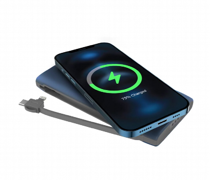 Powerology 8 In 1 Wireless Power Bank Station 10000Mah Blue - Zoom Image 4