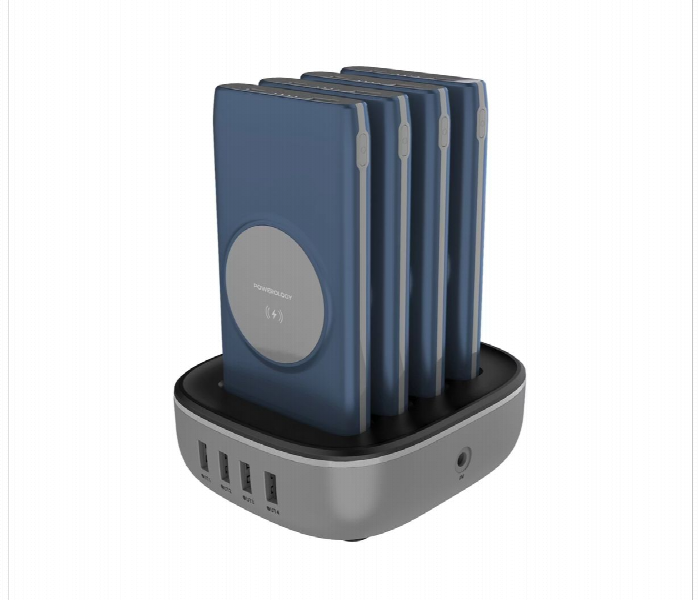 Powerology 4 In 1 Station 10000Mah 20W Wireless Power Bank Blue - Zoom Image 2