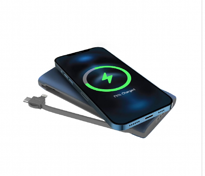 Powerology 4 In 1 Station 10000Mah 20W Wireless Power Bank Blue - Zoom Image 3
