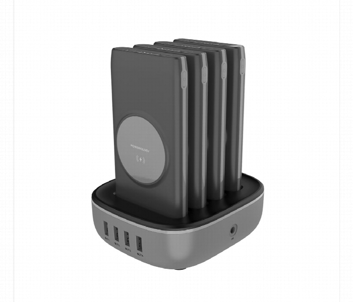 Powerology 4In1 Station 10000Mah 20W Wireless Power Bank Black - Zoom Image 2