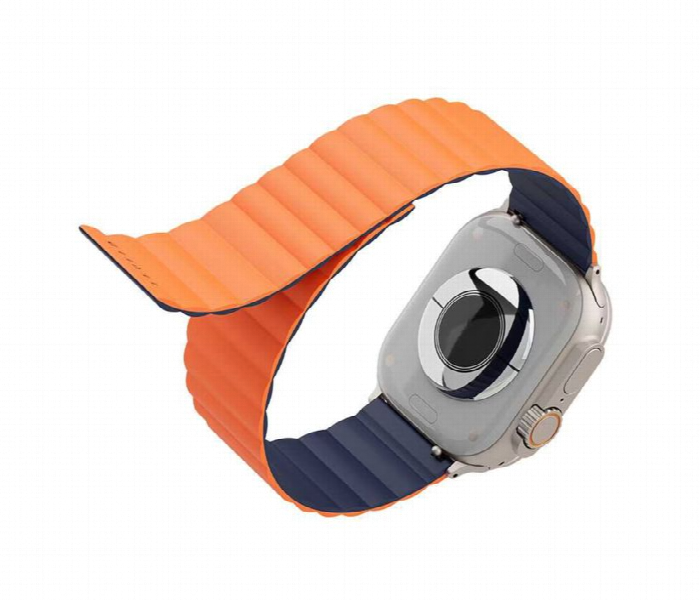 Levelo Cosmo Magnet Silicone Watch Band For Apple Watch Orange Or Blue - Zoom Image 2