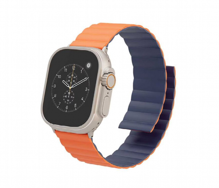 Levelo Cosmo Magnet Silicone Watch Band For Apple Watch Orange Or Blue - Zoom Image 1