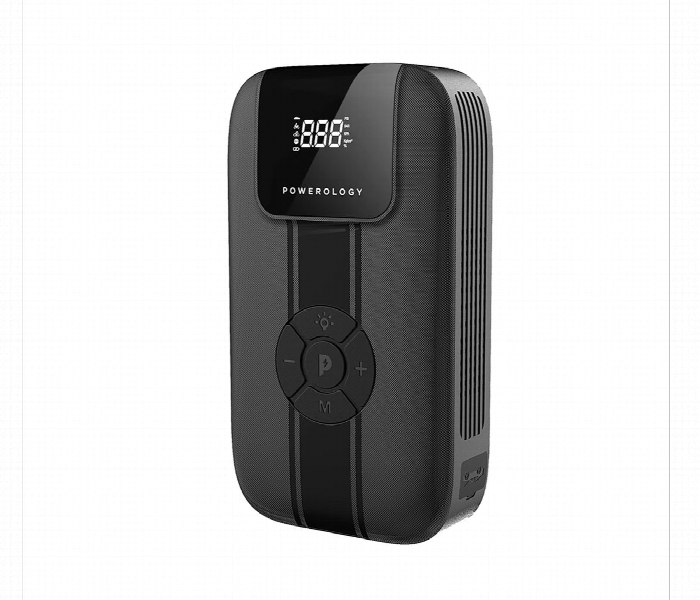 Powerology Jump Starter With Air Compressor 11200Mah 600A Black - Zoom Image 3