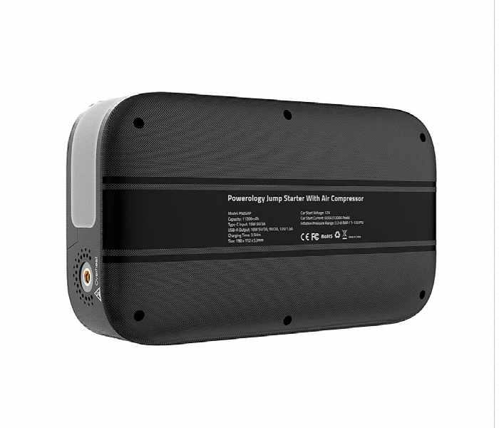 Powerology Jump Starter With Air Compressor 11200Mah 600A Black - Zoom Image 5