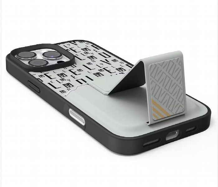 Levelo Morphix Gripstand Case With Cardholder For Iphone 16 Pro Grey - Zoom Image 6
