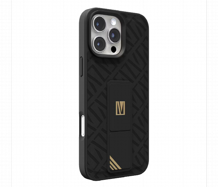 Levelo Morphix Cuero Gripstand Case For Iphone 16 Pro Max Black - Zoom Image 6