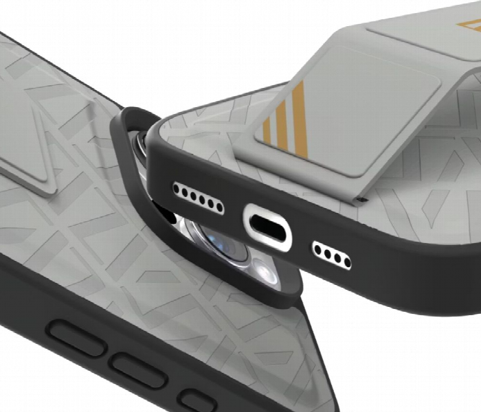 Levelo Morphix Cuero Gripstand Case For Iphone 16 Pro Max Grey - Zoom Image 4