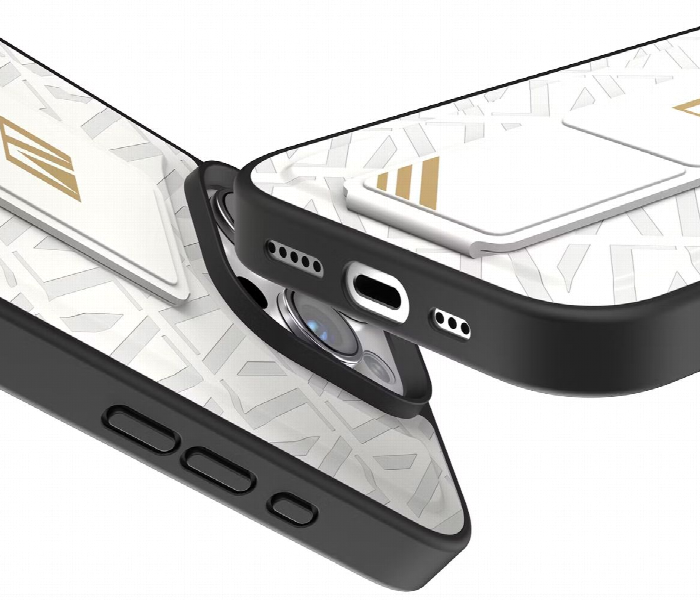 Levelo Morphix Cuero Gripstand Case For Iphone 16 Pro Max White - Zoom Image 2