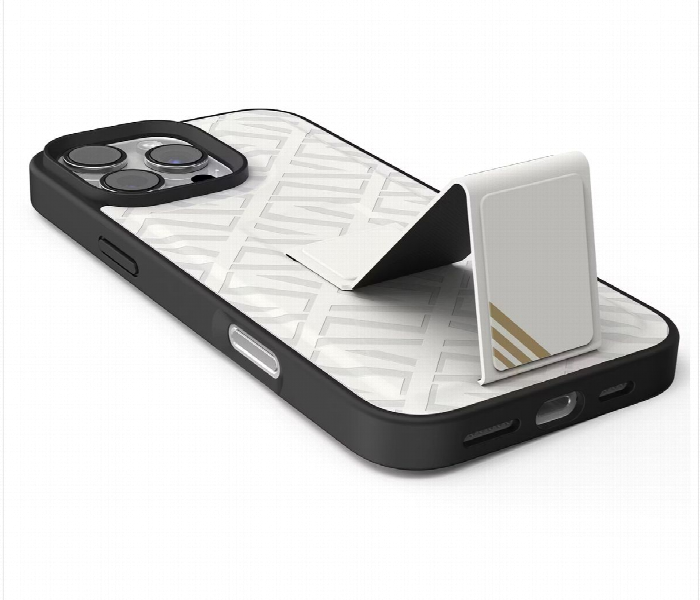 Levelo Morphix Cuero Gripstand Case For Iphone 16 Pro Max White - Zoom Image 3