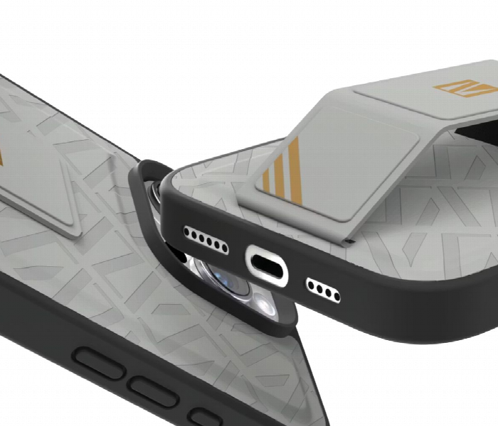 Levelo Morphix Cuero Gripstand Case For Iphone 16 Pro Grey - Zoom Image 3