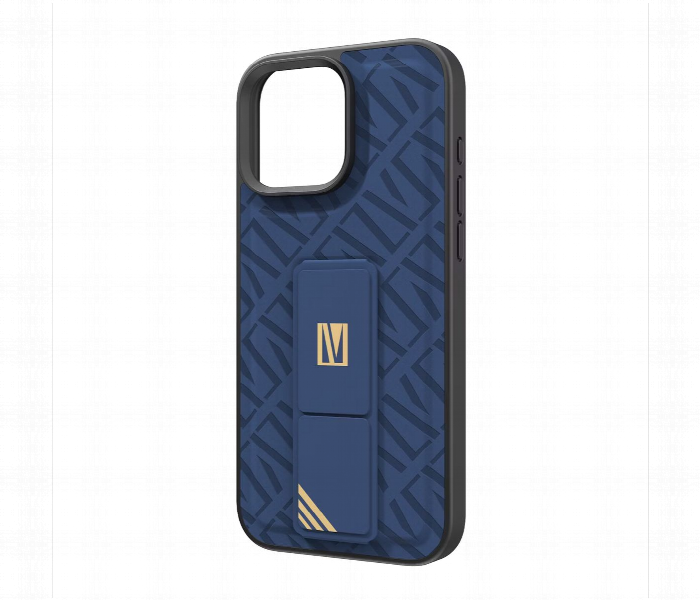 Levelo Morphix Cuero Gripstand Case For Iphone 16 Pro Blue - Zoom Image 5