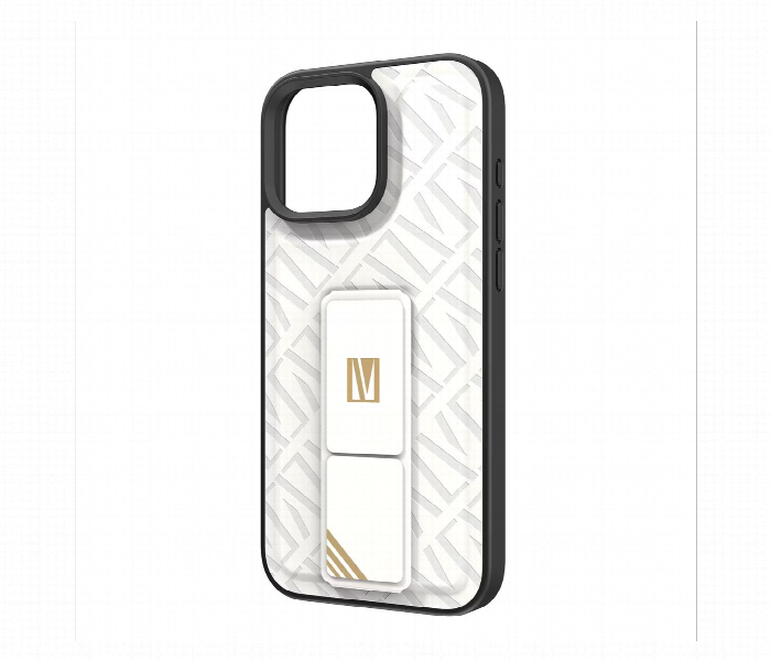 Levelo Morphix Cuero Gripstand Case For Iphone 16 Pro White - Zoom Image 6
