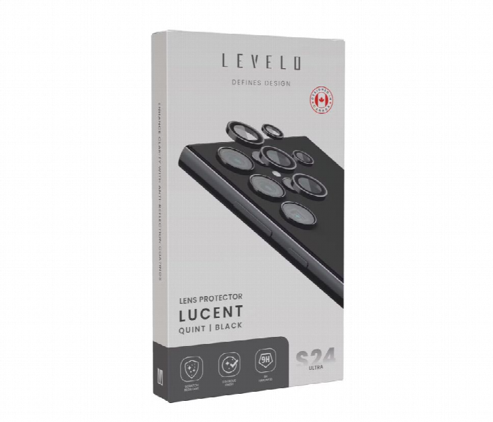 Levelo Quint Camera Lens For Samsung S24 Ultra Black - Zoom Image 2