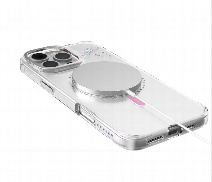Levelo Butterfly Magsafe Case For Iphone 16 Pro Max Transparent Or Iridescent - Zoom Image 2