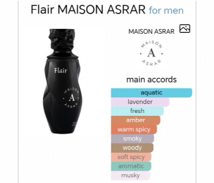Maison Asrar Flair Edp 100Ml  Inspired By Dior Sauvage Elixir - Zoom Image 5