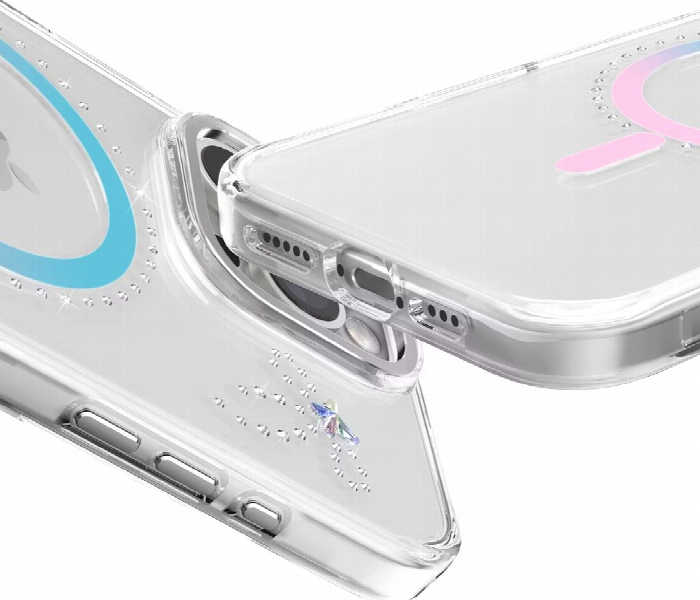 Levelo Butterfly Magsafe Case For Iphone 16 Pro Transparent Or Iridescent - Zoom Image 2