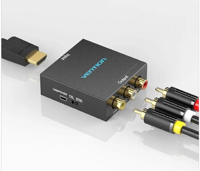 Vention Hdmi To Rca Converter Black Metal Type Aeebo - Zoom Image 1