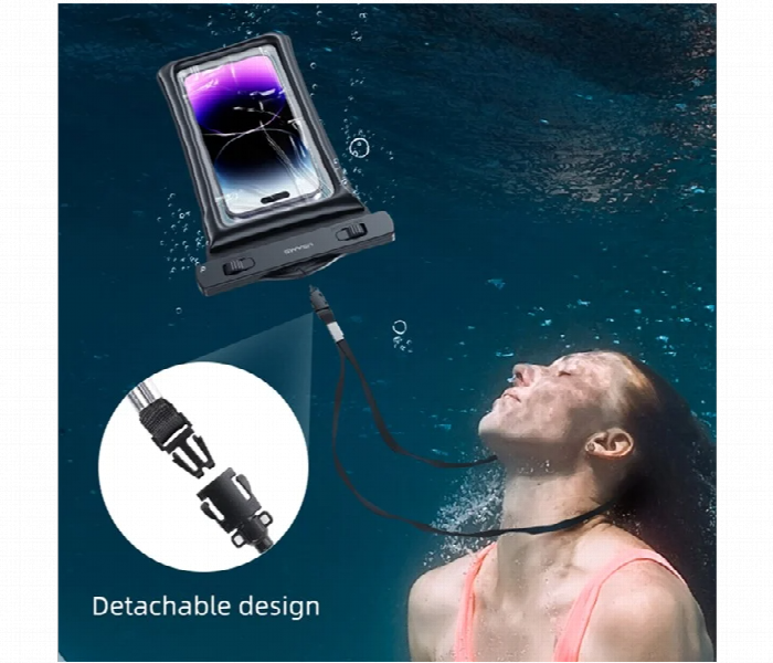 Usams Waterproof Pouch Universal 7 Inch Waterproof Case Dry Bag Ipx8 10M Underwater Phone Protector Pink - Zoom Image 5