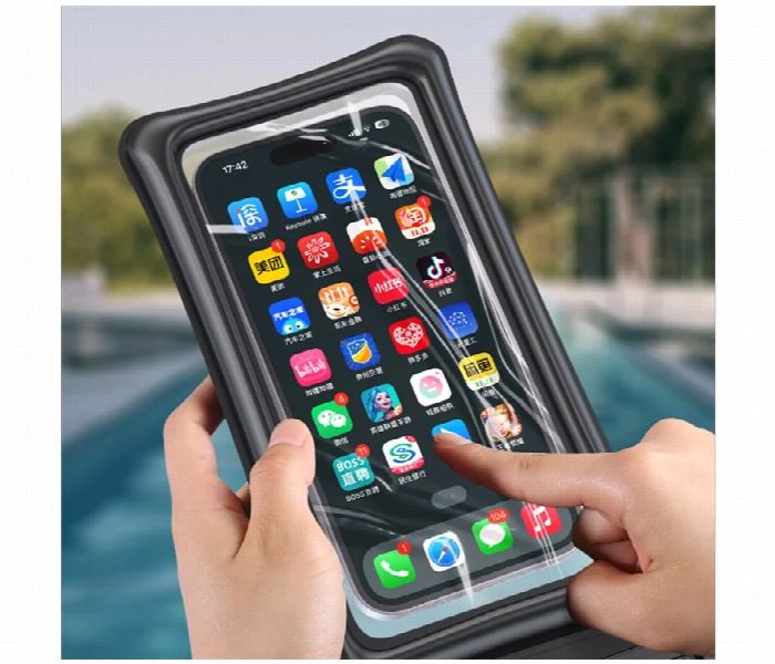 Usams Waterproof Pouch Universal 7 Inch Waterproof Case Dry Bag Ipx8 10M Underwater Phone Protector Pink - Zoom Image 3