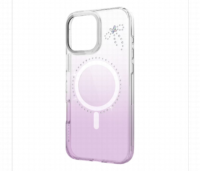 Levelo Butterfly Magsafe Case For Iphone 16 Pro Transparent Or Purple - Zoom Image 6