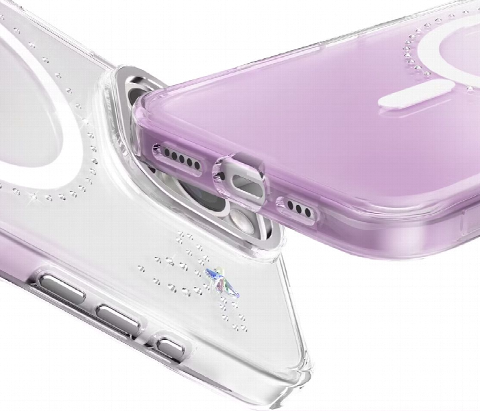 Levelo Butterfly Magsafe Case For Iphone 16 Pro Transparent Or Purple - Zoom Image 3
