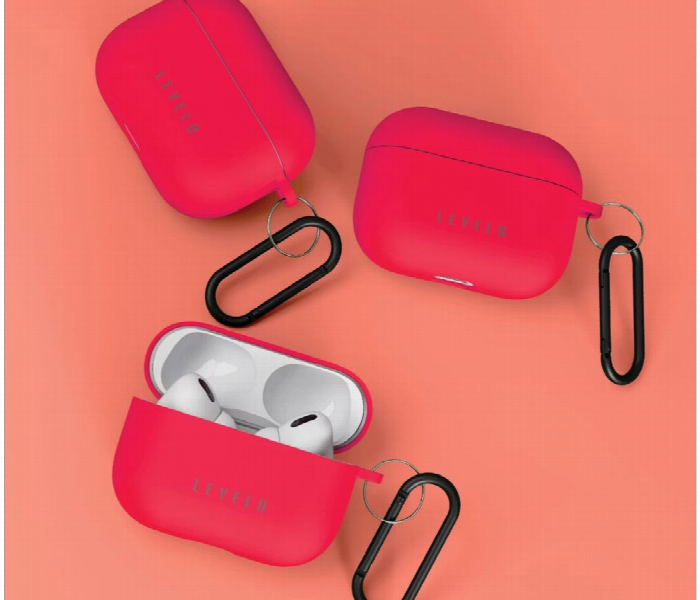 Levelo Gorra Silicone Airpods Pro Case Red - Zoom Image 3