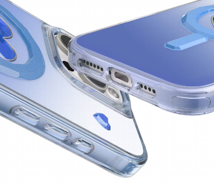 Levelo Hearts Magsafe Case For Iphone 16 Pro Max Blue - Zoom Image 4