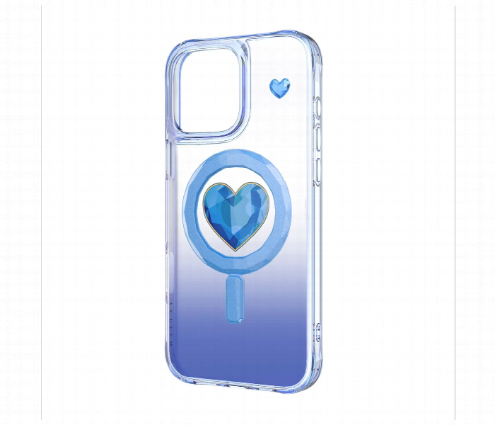 Levelo Hearts Magsafe Case For Iphone 16 Pro Max Blue - Zoom Image 2