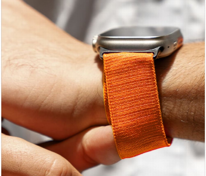 Levelo Ace Loop Nylon Watch Strap 49Mm  Orange - Zoom Image 5