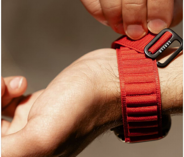 Levelo Ace Loop Nylon Watch Strap 49Mm  Red - Zoom Image 4