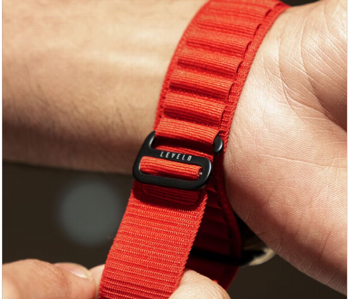 Levelo Ace Loop Nylon Watch Strap 49Mm  Red - Zoom Image 3