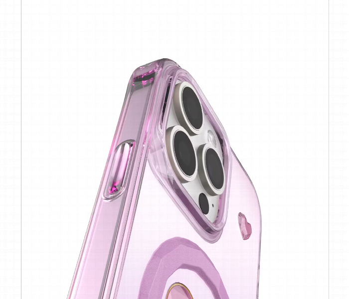 Levelo Hearts Magsafe Case For Iphone 16 Pro Max Pink - Zoom Image 6