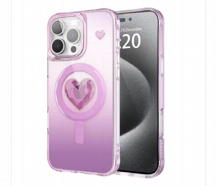 Levelo Hearts Magsafe Case For Iphone 16 Pro Max Pink - Zoom Image 1