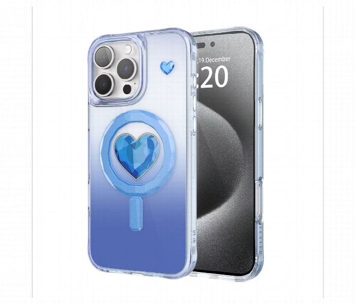 Levelo Hearts Magsafe Case For Iphone 16 Pro Blue - Zoom Image 1