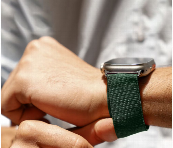 Levelo Ace Loop Nylon Watch Strap 49Mm  Green - Zoom Image 5