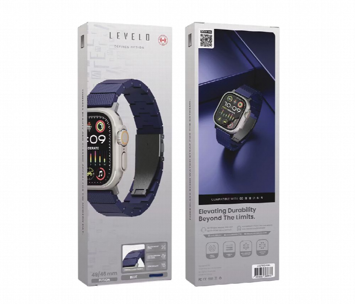 Levelo Fusion Resin Strap For Apple Watch 49Mm Blue - Zoom Image 3