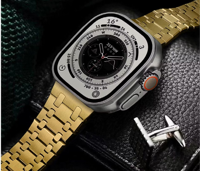 Levelo Royallink Stainless Steel Metal Watch Strap Gold - Zoom Image 3