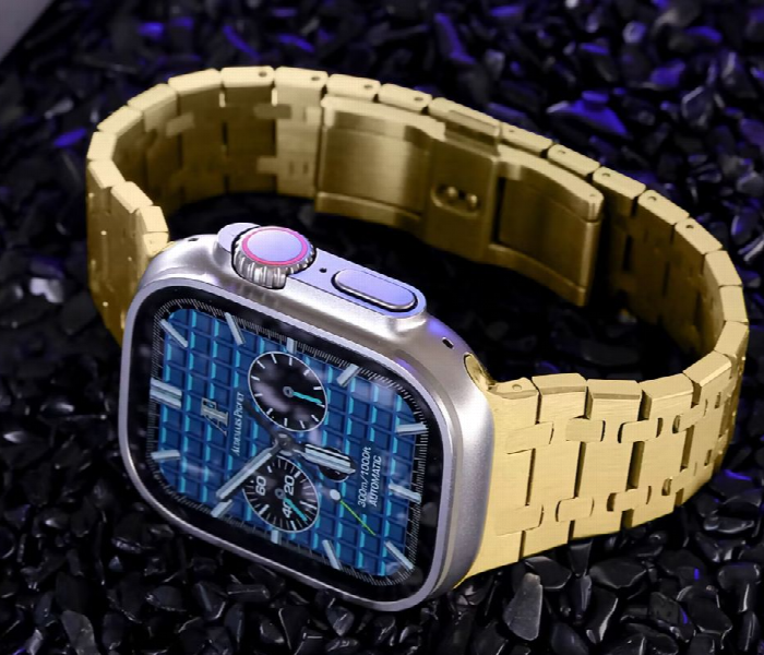Levelo Royallink Stainless Steel Metal Watch Strap Gold - Zoom Image 4