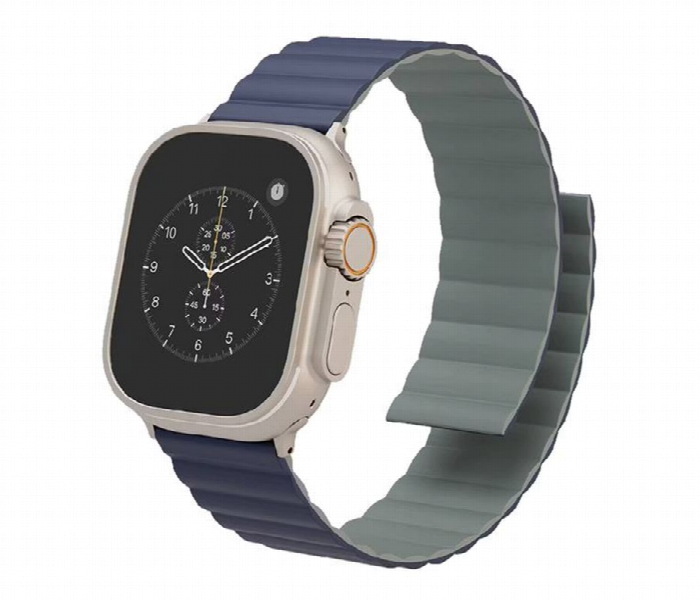 Levelo Cosmo Magnet Silicone Watch Band For Apple Watch Blue Or Gray - Zoom Image 1