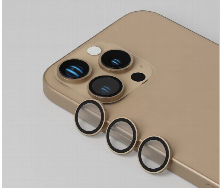 Levelo Trio Lens Protector For Iphone 16 Pro Or Pro Max Desert Rose Gold - Zoom Image 2
