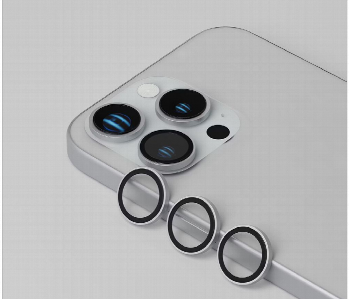 Levelo Trio Lens Protector For Iphone 16 Pro Or Pro Max White Titanium - Zoom Image 2