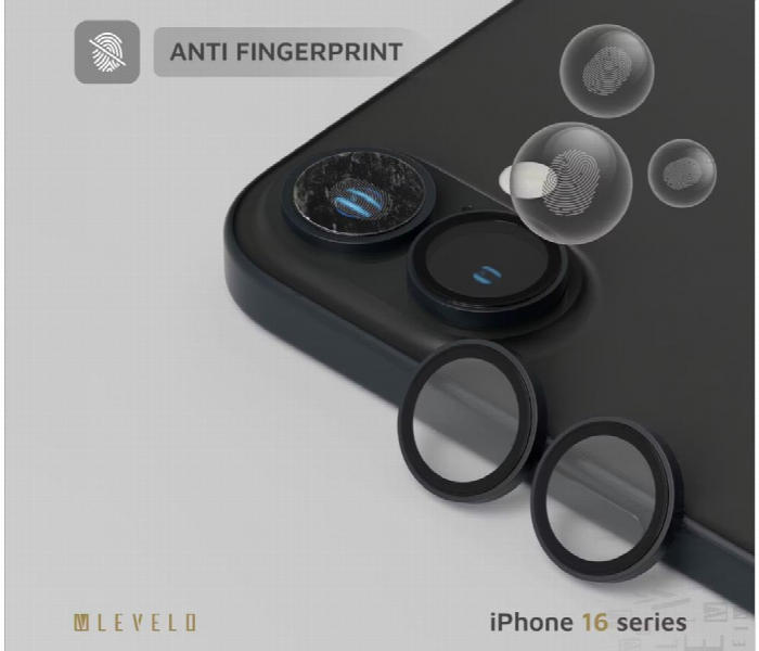 Levelo Duo Lens Protector For Iphone 16 Or 16 Plus Black - Zoom Image 2