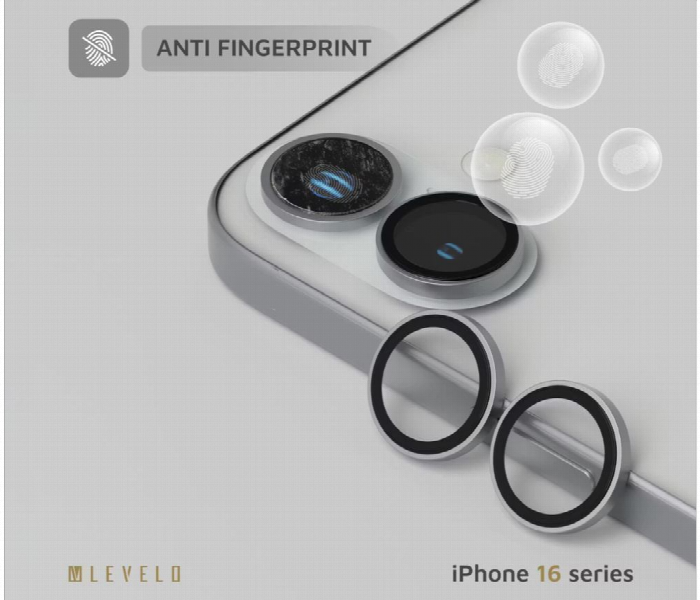 Levelo Duo Lens Protector For Iphone 16 Or 16 Plus Light Gray - Zoom Image 2