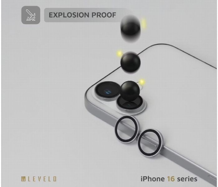 Levelo Duo Lens Protector For Iphone 16 Or 16 Plus Light Gray - Zoom Image 4