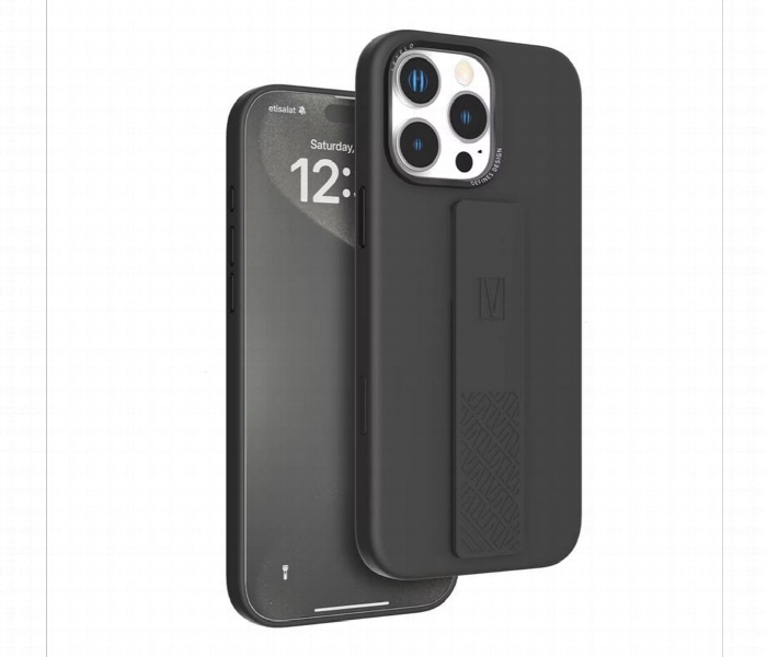 Levelo Morphix Silicone Case With Silicone Grip For Iphone 16 Pro Max Black - Zoom Image 1