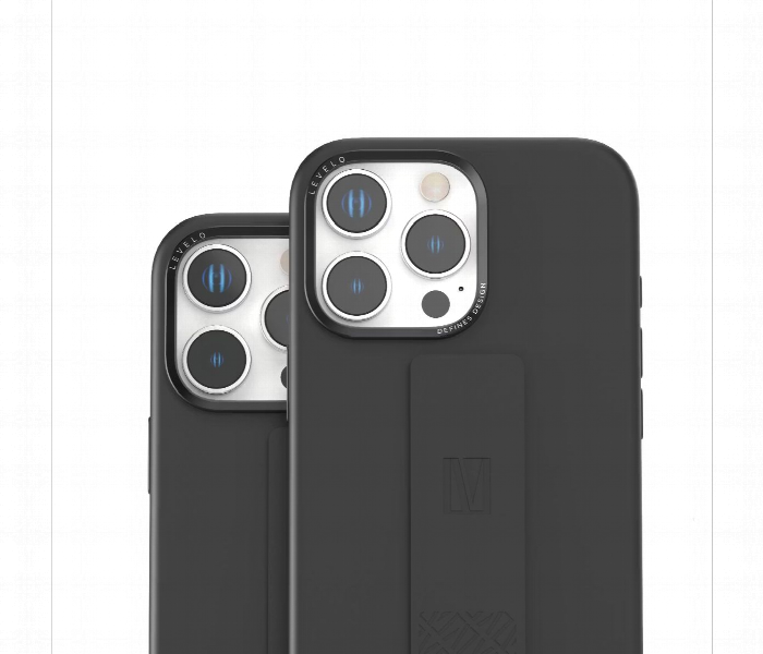 Levelo Morphix Silicone Case With Silicone Grip For Iphone 16 Pro Max Black - Zoom Image 3