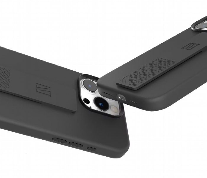Levelo Morphix Silicone Case With Silicone Grip For Iphone 16 Pro Max Black - Zoom Image 2