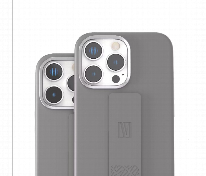 Levelo Morphix Silicone Case With Silicone Grip For Iphone 16 Pro Max Grey - Zoom Image 3
